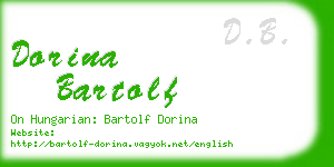 dorina bartolf business card
